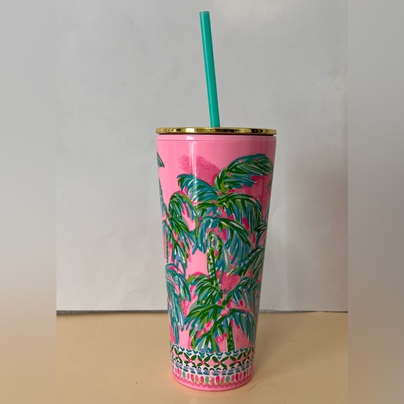 Lilly Pulitzer Other - Lilly Pulitzer acrylic tumbler with a reusable straw